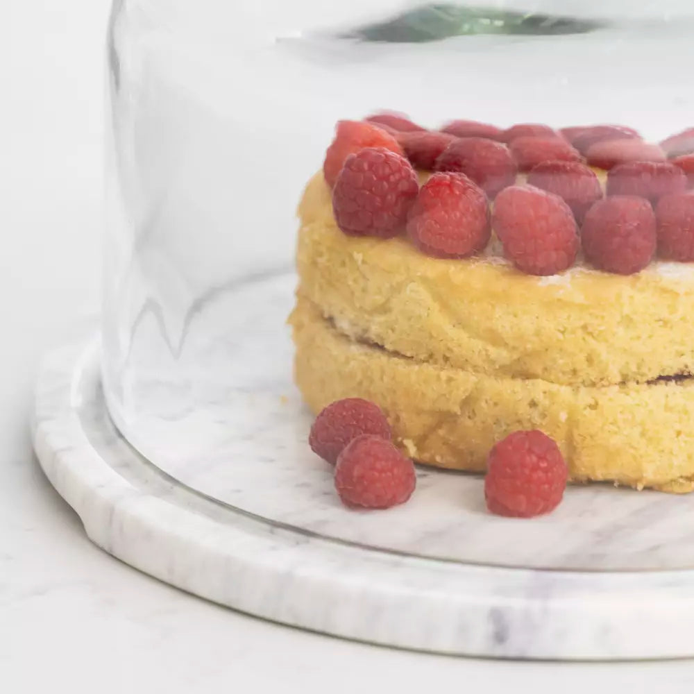 Glass Cloche with Marble Base - Large