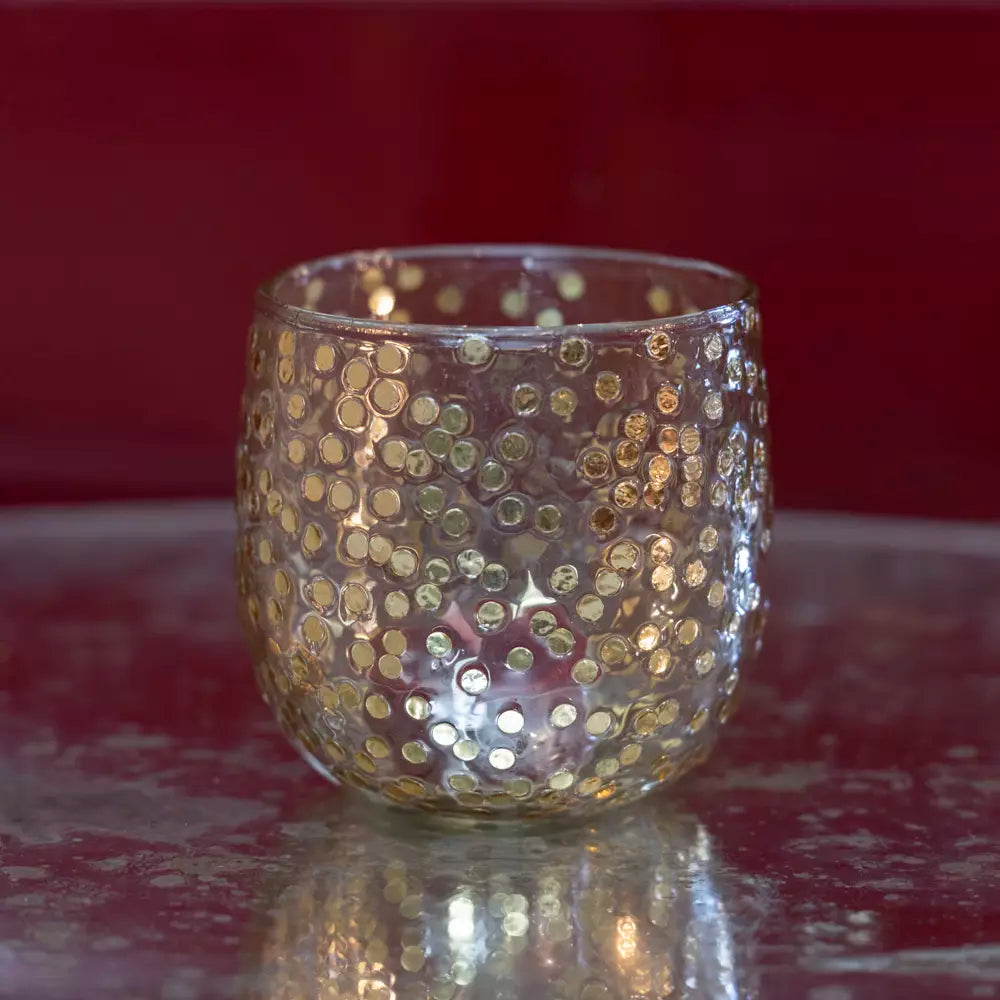 Gold Confetti Votive