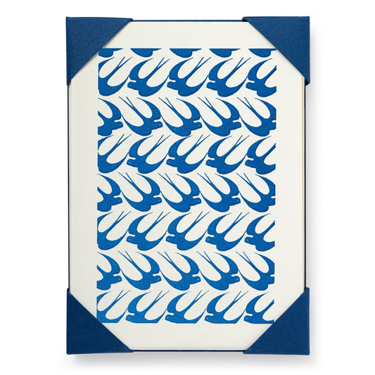 Pack 5 Note Cards & Envelopes - Swallows