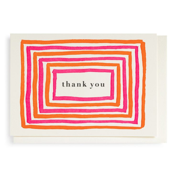 Bright Borders 'Thank You' Card