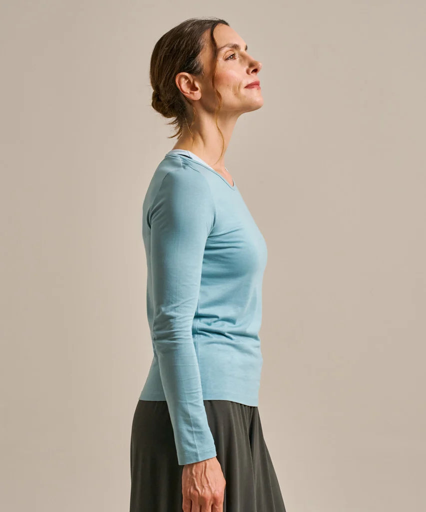 Oceanic Blue Origin Layering Top