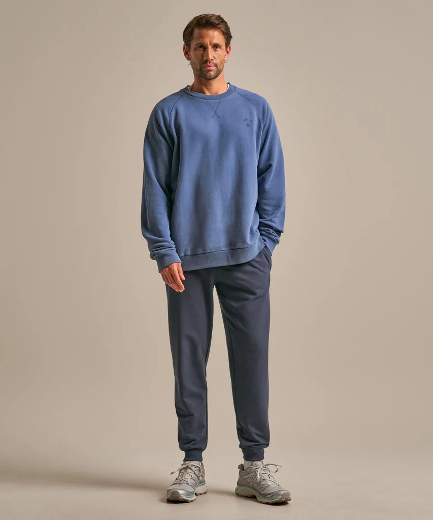 Denim Blue, Crew Neck Sweat Top