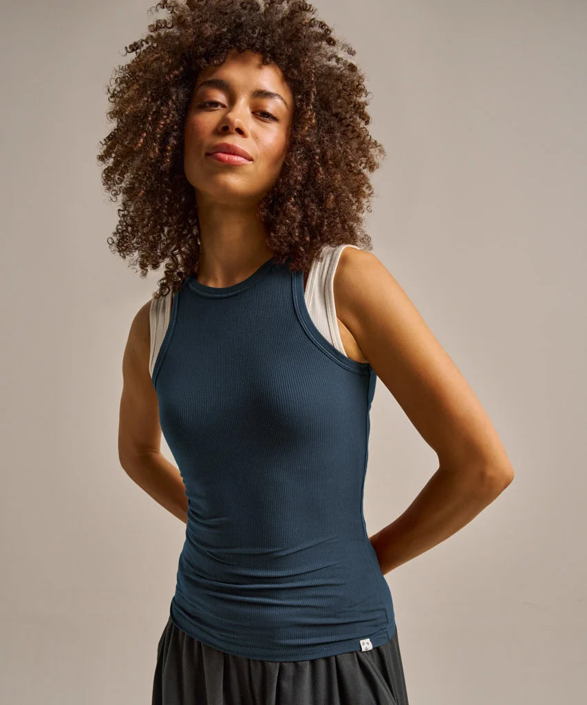 Mariner Navy Active Rib Tank Top