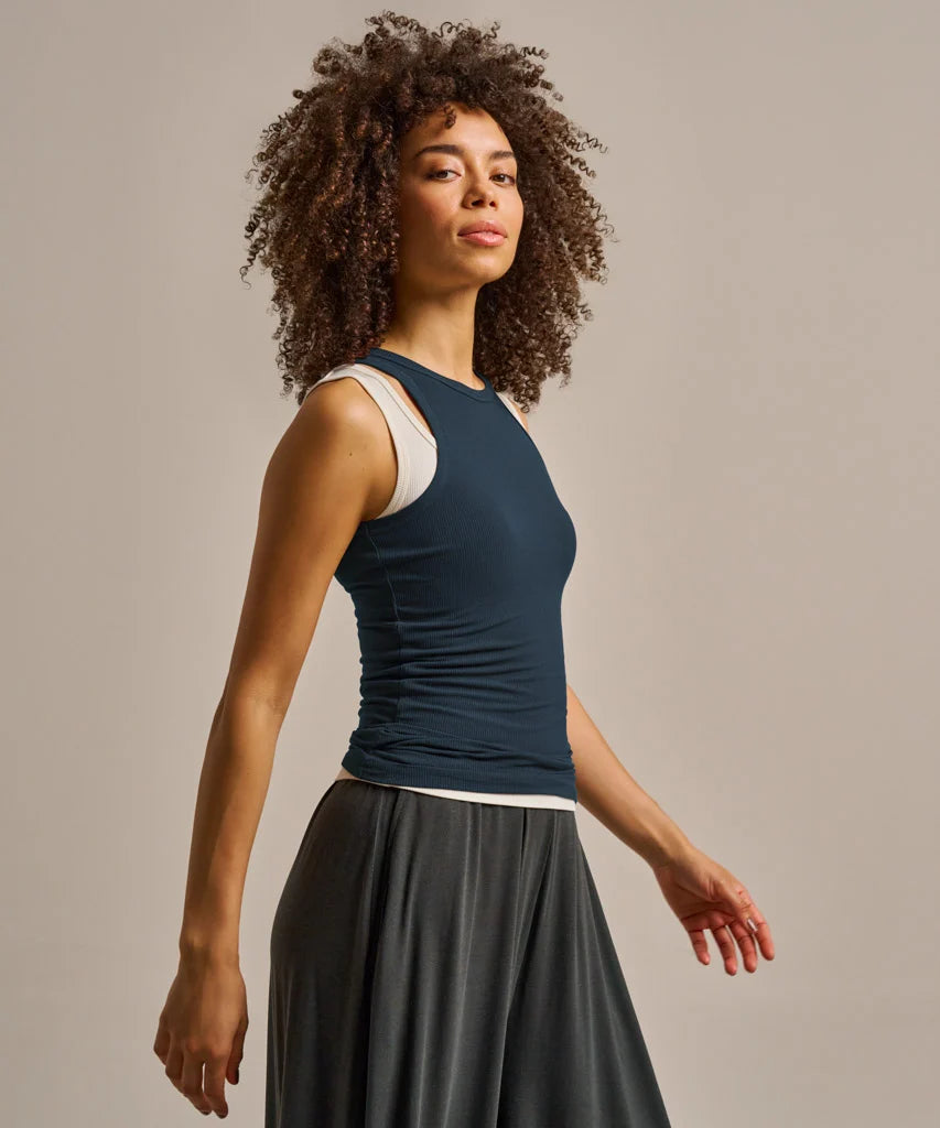 Mariner Navy Active Rib Tank Top