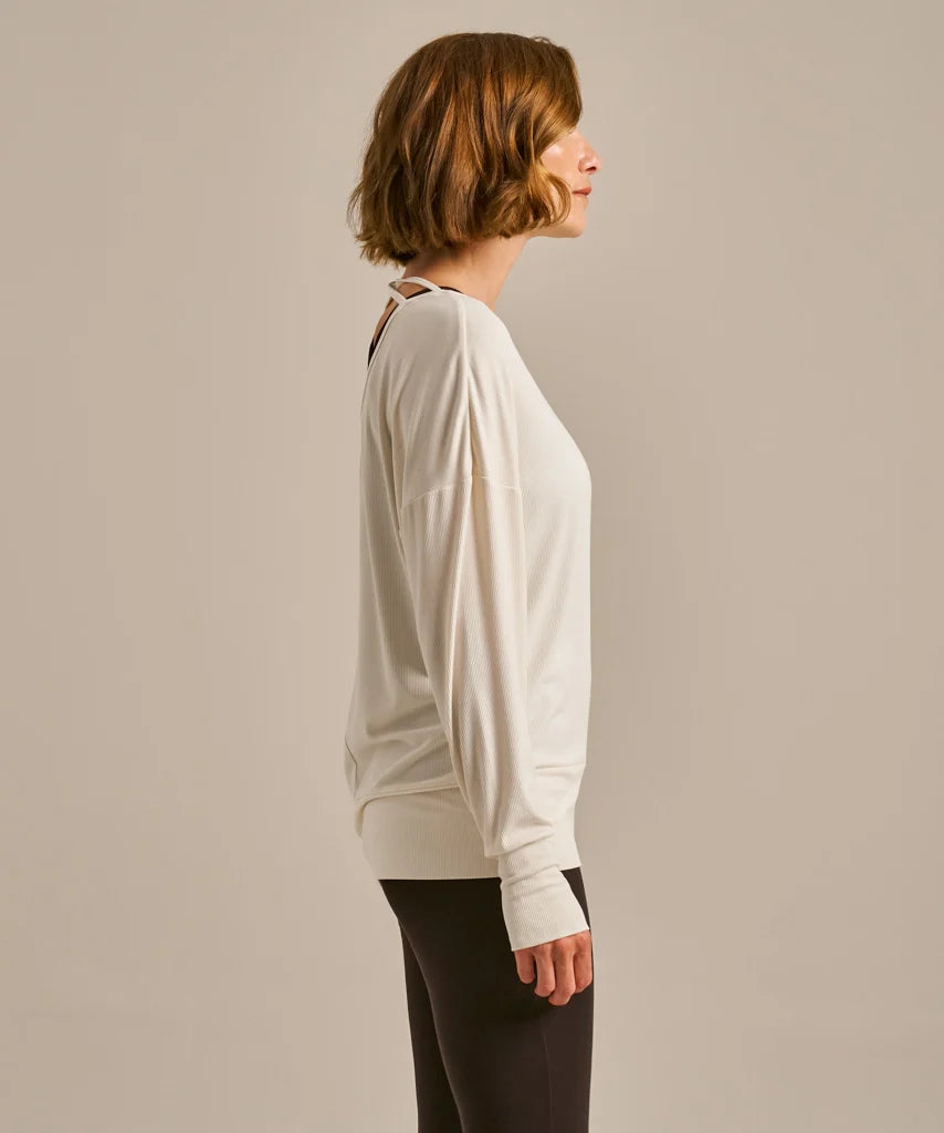 Oatmeal Cross Strap Open Back Top