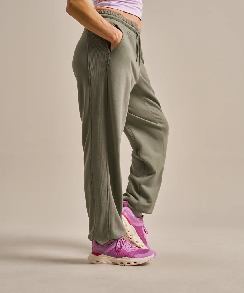 Washed Khaki Harem Sweatpants