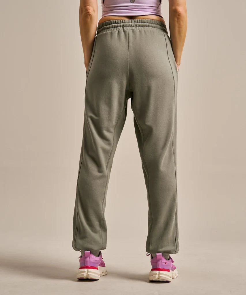 Washed Khaki Harem Sweatpants