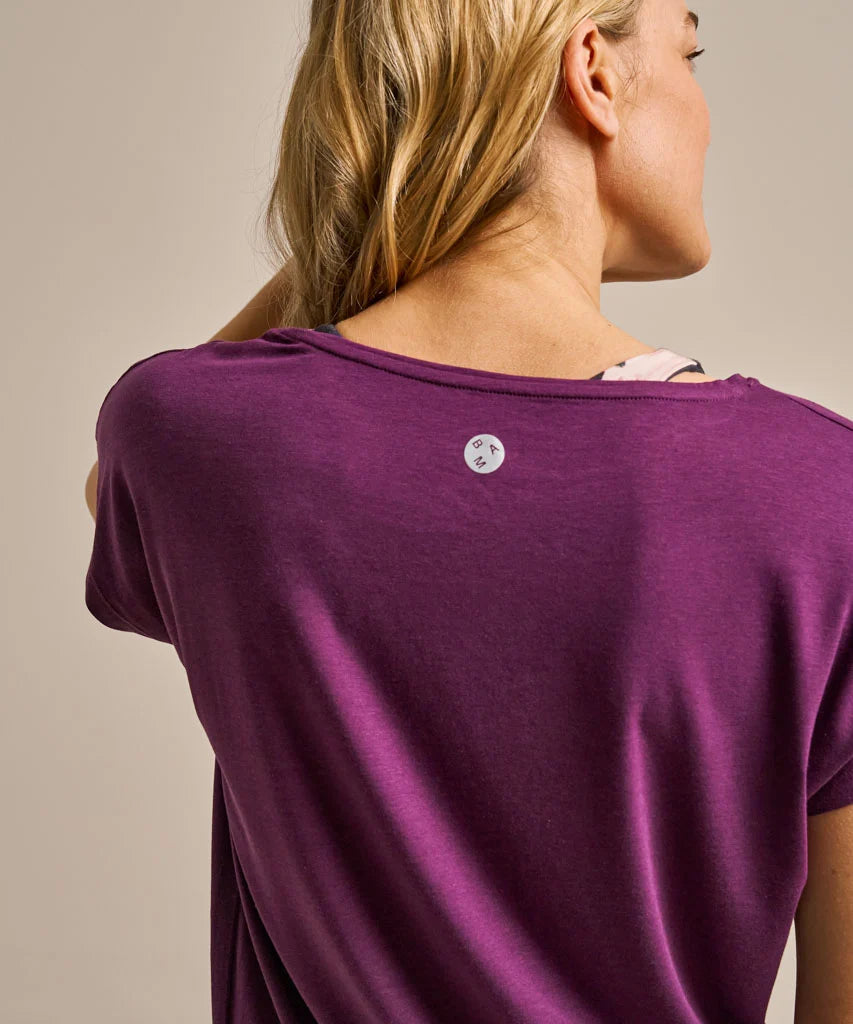 Damson, Short Sleeve Flow Top