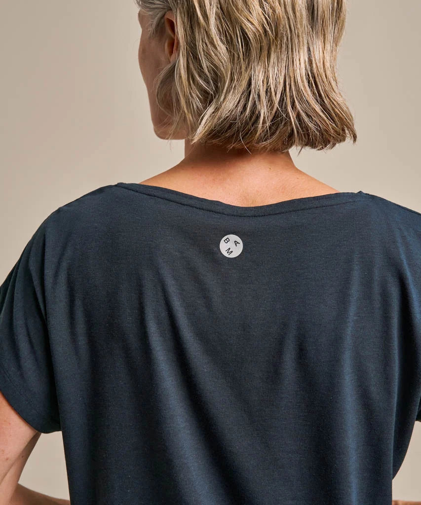 Mariner Navy, Short Sleeve Flow Top