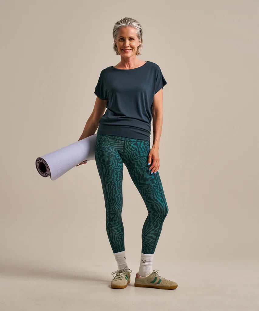 Mariner Navy, Short Sleeve Flow Top