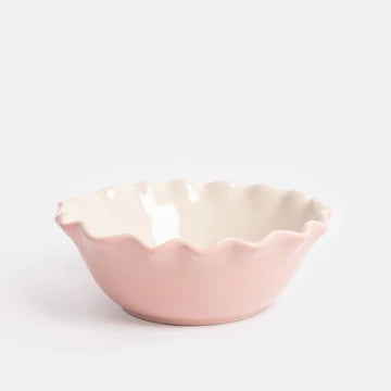 Pink Love Heart Frilly Bowl