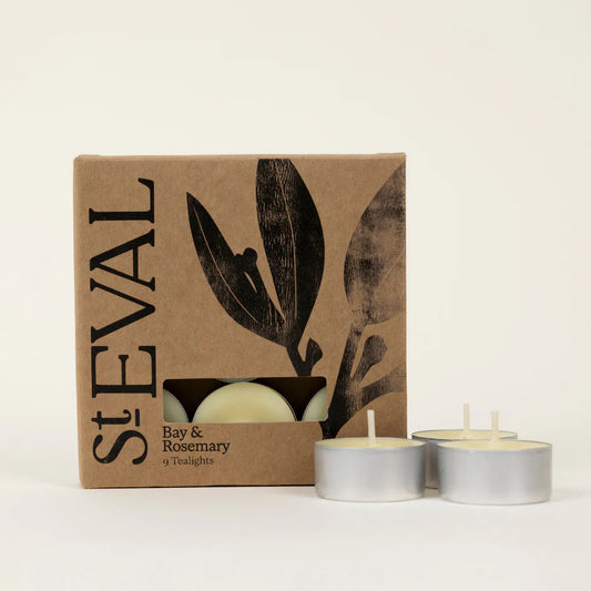 St Eval Scented Tealights, box of 9 -  Bay & Rosemary