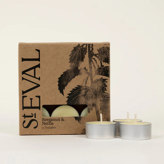 St Eval Scented Tealights, box of 9 -  Bergamot & Nettle