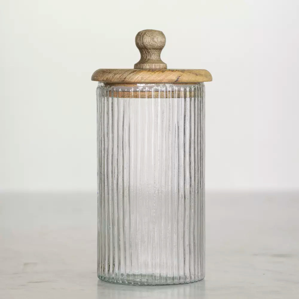 Ribbed Storage Jar