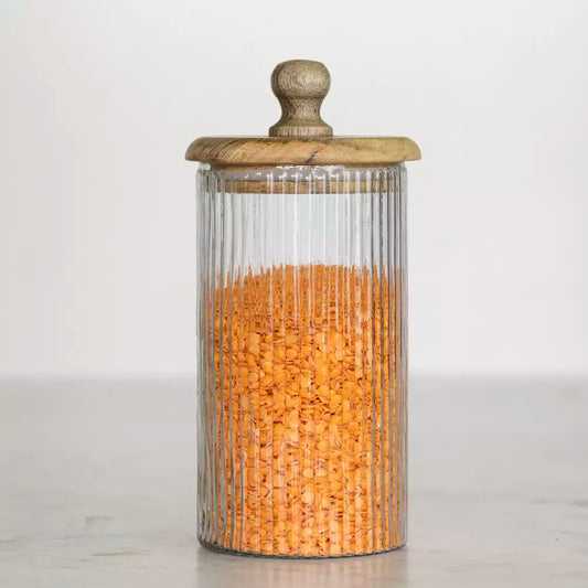 Ribbed Storage Jar