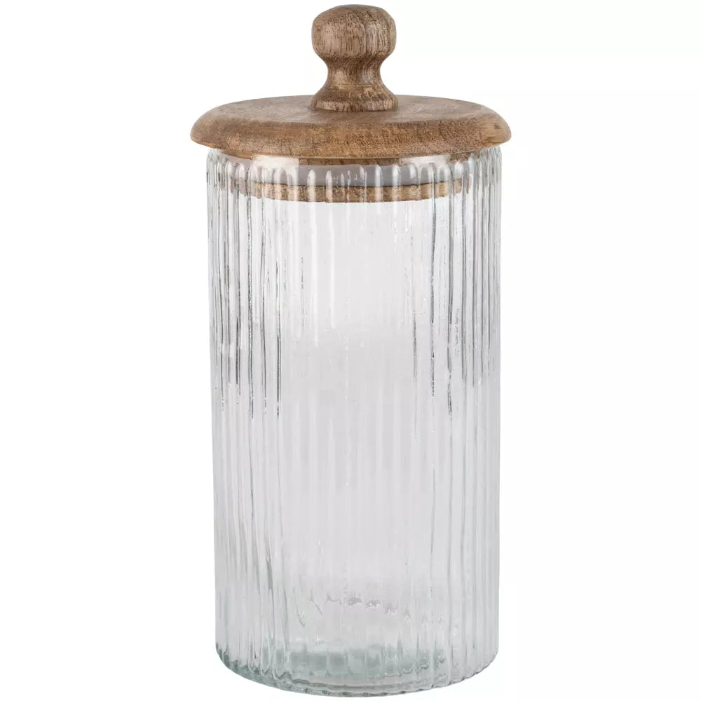 Ribbed Storage Jar