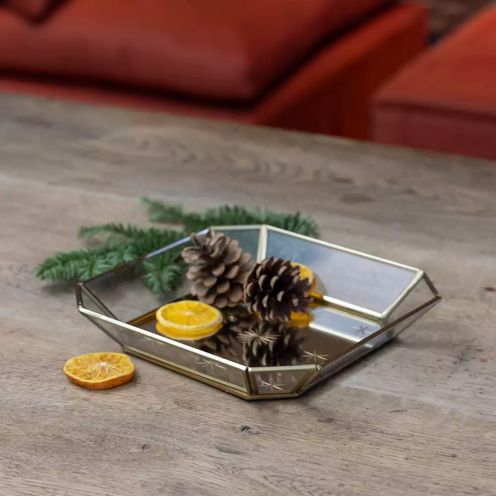 Tray with Gold Etched Stars