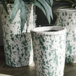 Medium Long-Plant Pot - Splash Verde