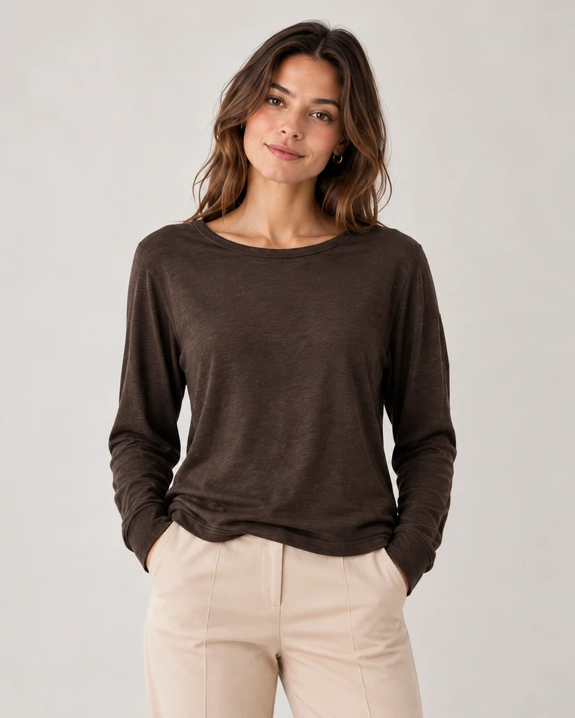 Chocolate Cashmere Blend Layering Top