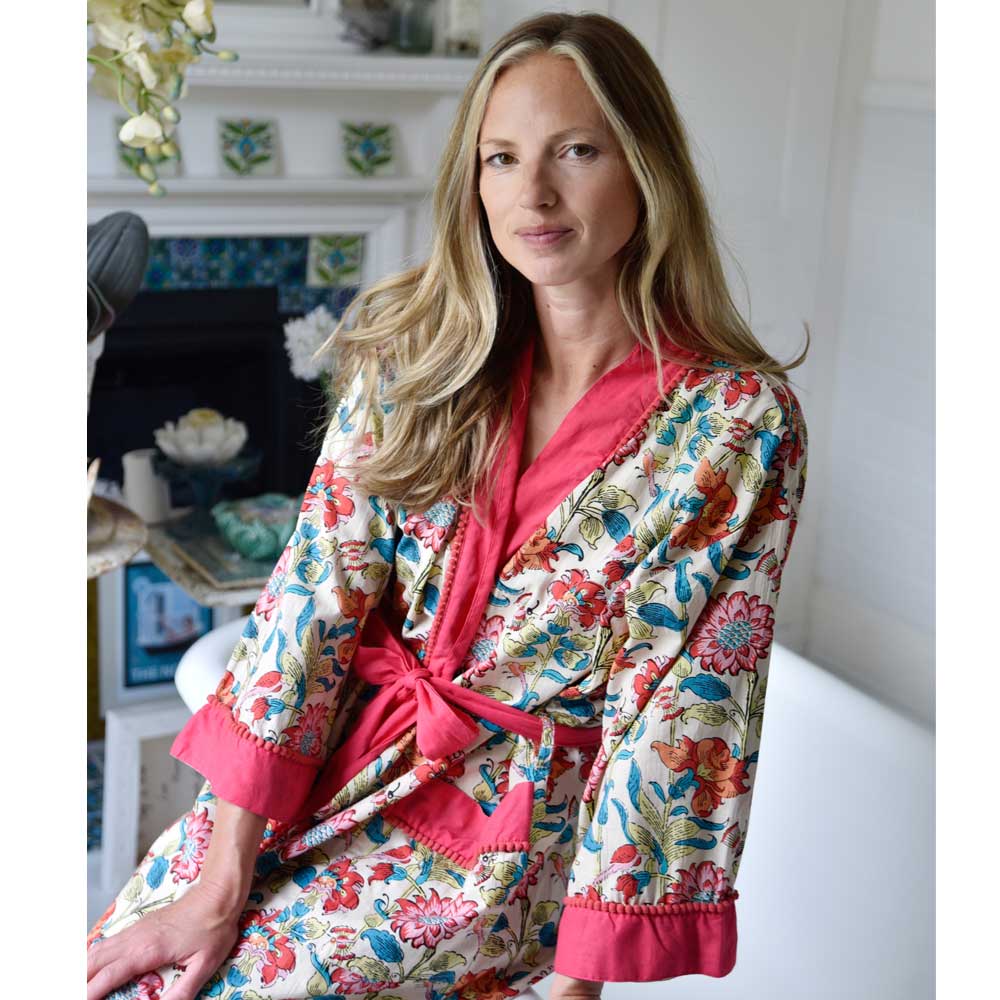 Floral Garden Print Dressing Gown