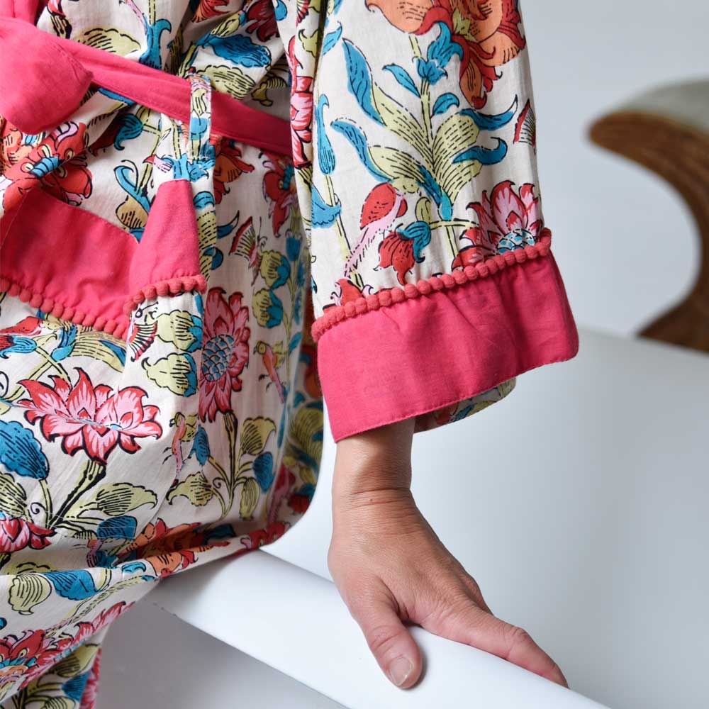 Floral Garden Print Dressing Gown