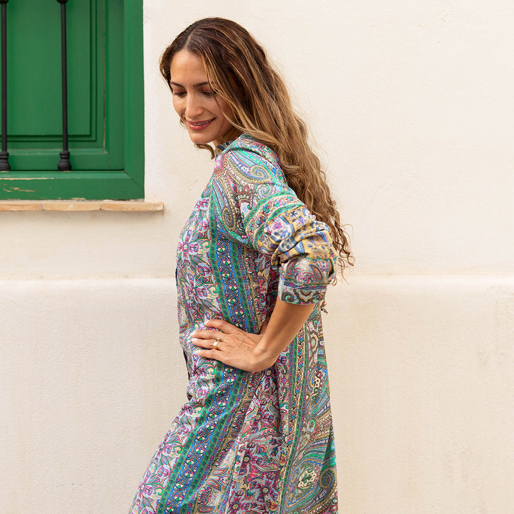 Willow, Floral & Paisley Shirt Dress