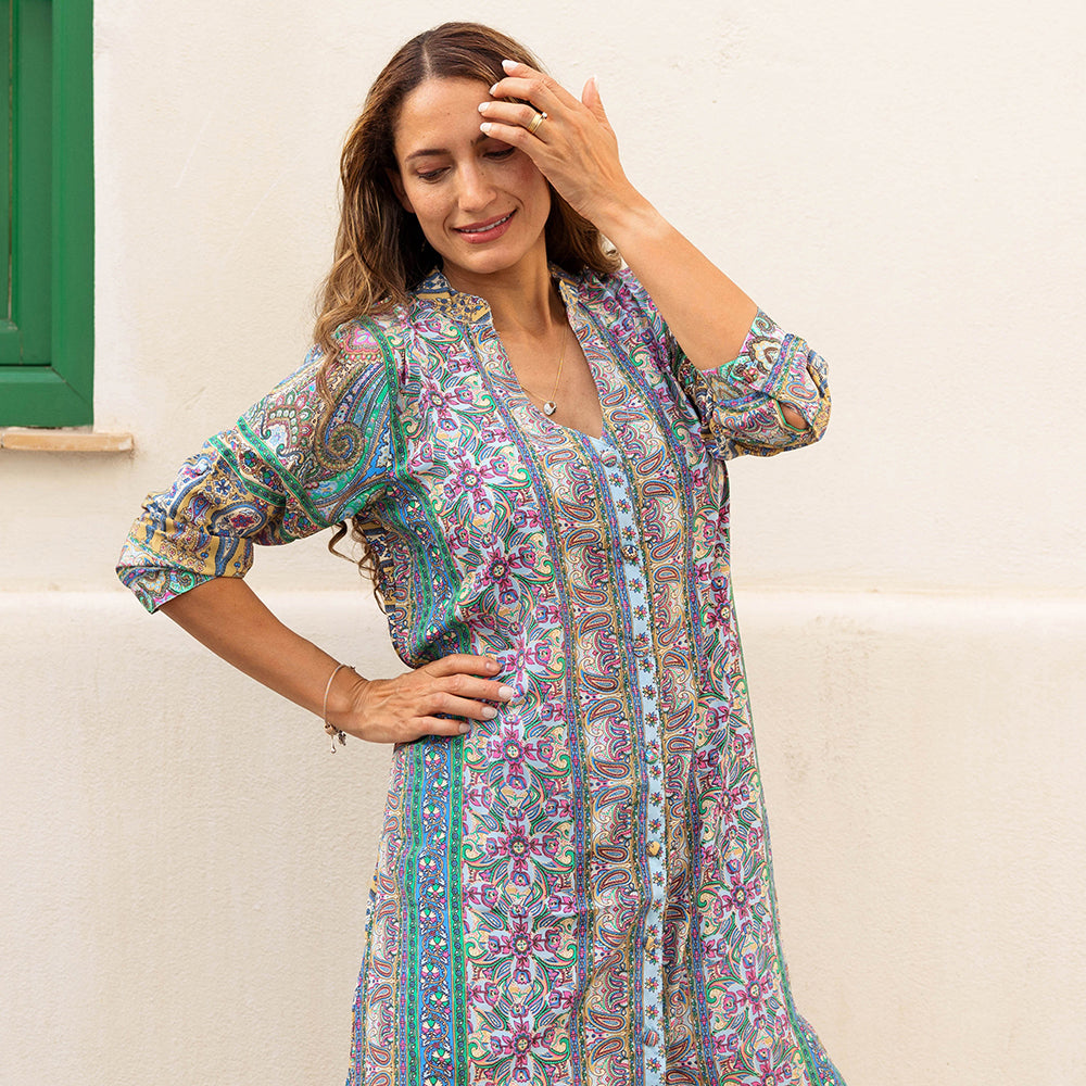 Willow, Floral & Paisley Shirt Dress