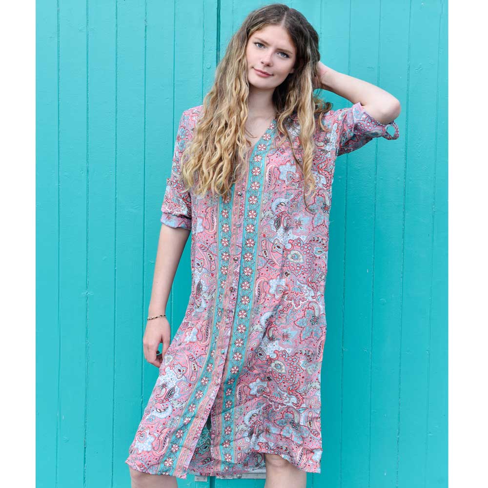 Mae, Floral Shirt Dress
