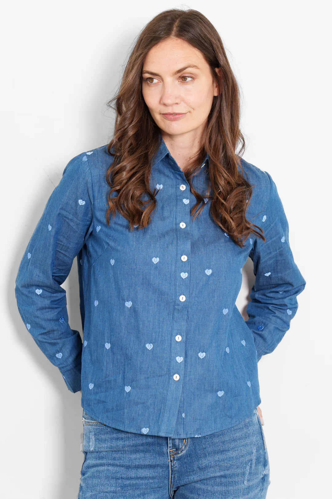 Dixie, Cotton Denim with Hearts