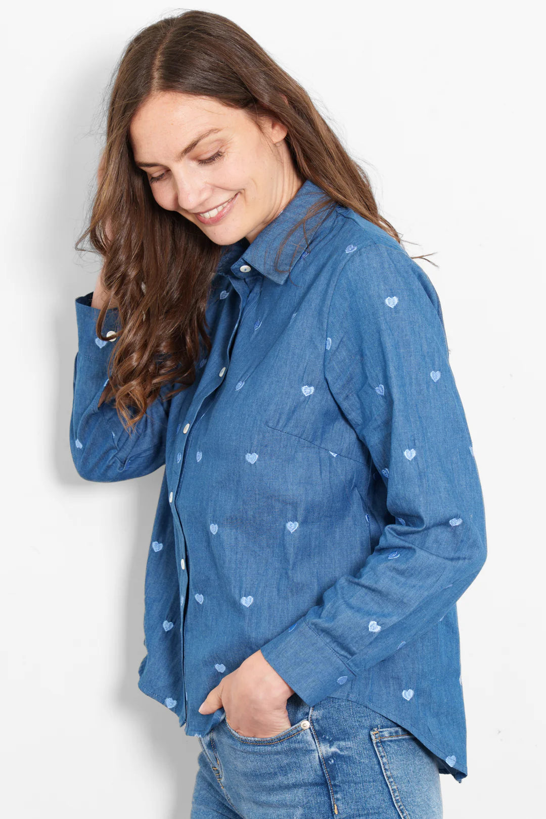 Dixie, Cotton Denim with Hearts
