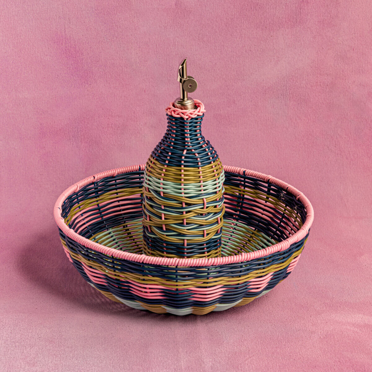 Oil Pourer - Pink & Navy