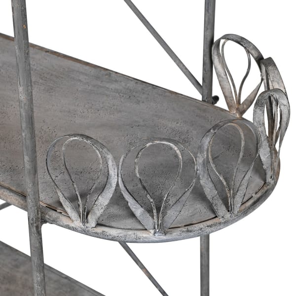 Ribbon Edge Distressed 4 Tier Stand