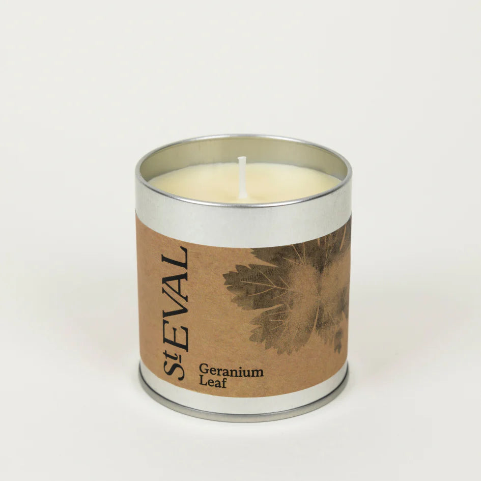 St Eval Scented Tin Candle - Geranium Leaf