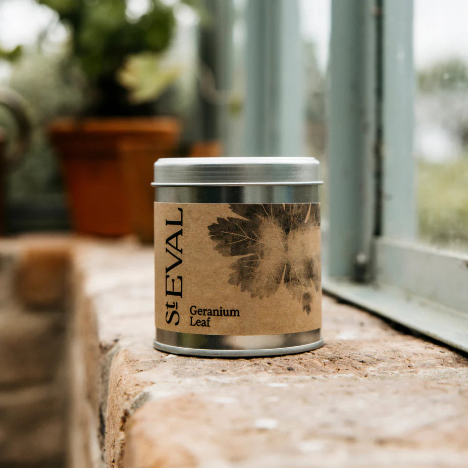 St Eval Scented Tin Candle - Geranium Leaf