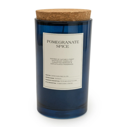 Large Glass Apothecary Candle - Pomegranate Spice