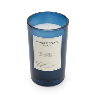 Large Glass Apothecary Candle - Pomegranate Spice