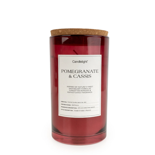Large Glass Apothecary Candle - Pomegranate & Cassis