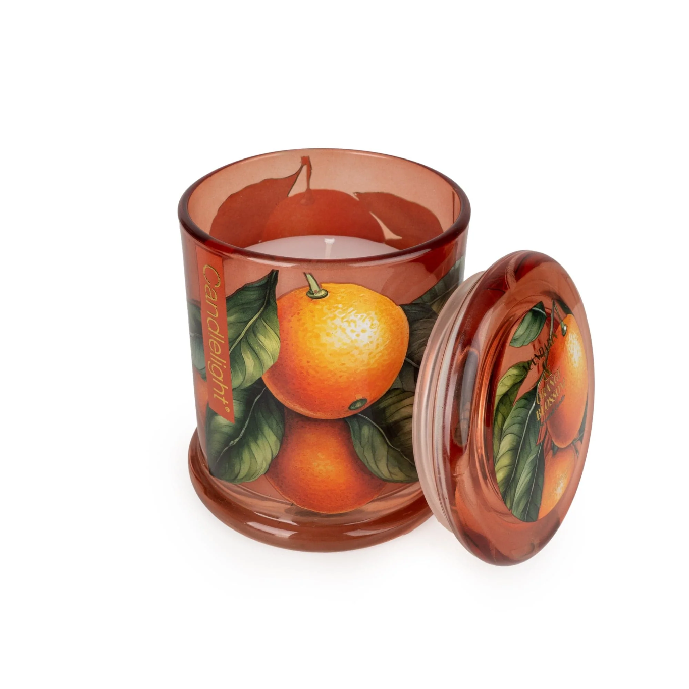 Large Glass Lidded Jar Candle - Mandarin & Orange Blossom