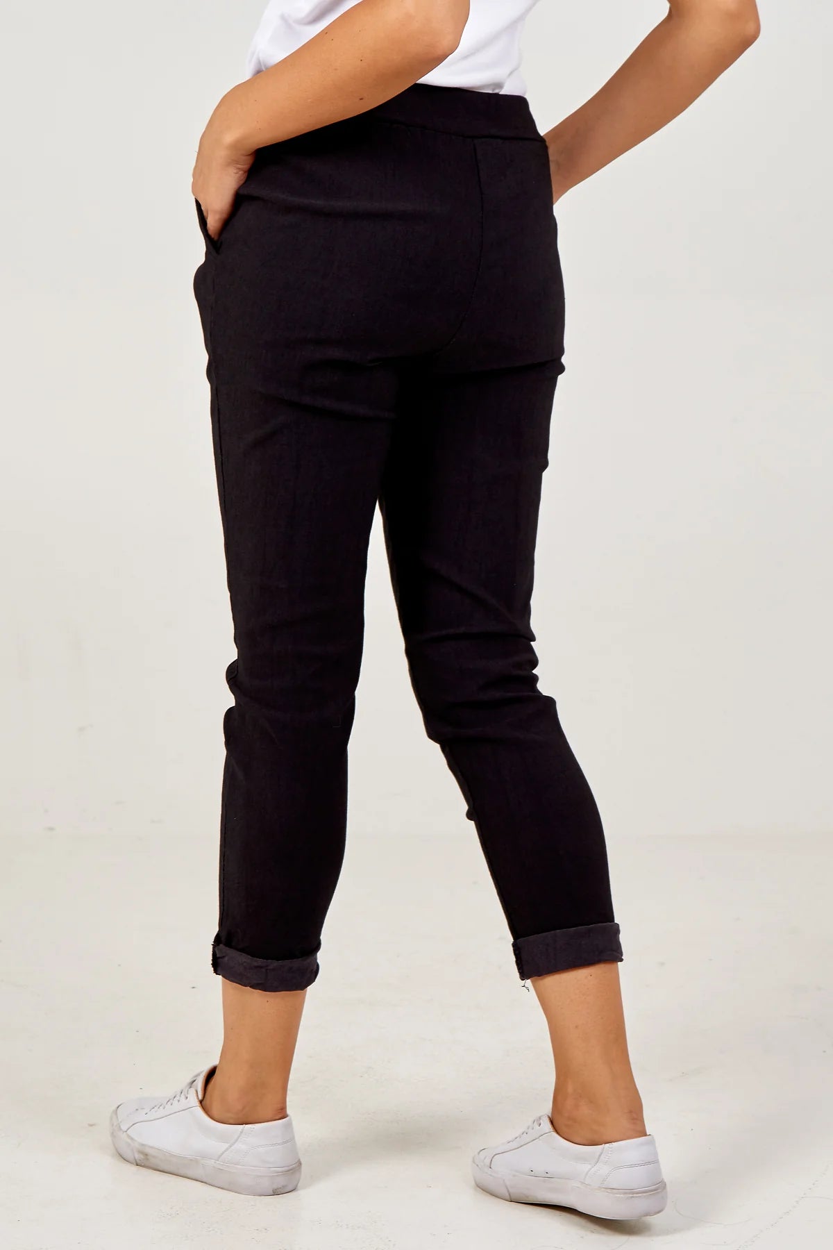 Magic Pants - Stretch Crushed Cotton - Black