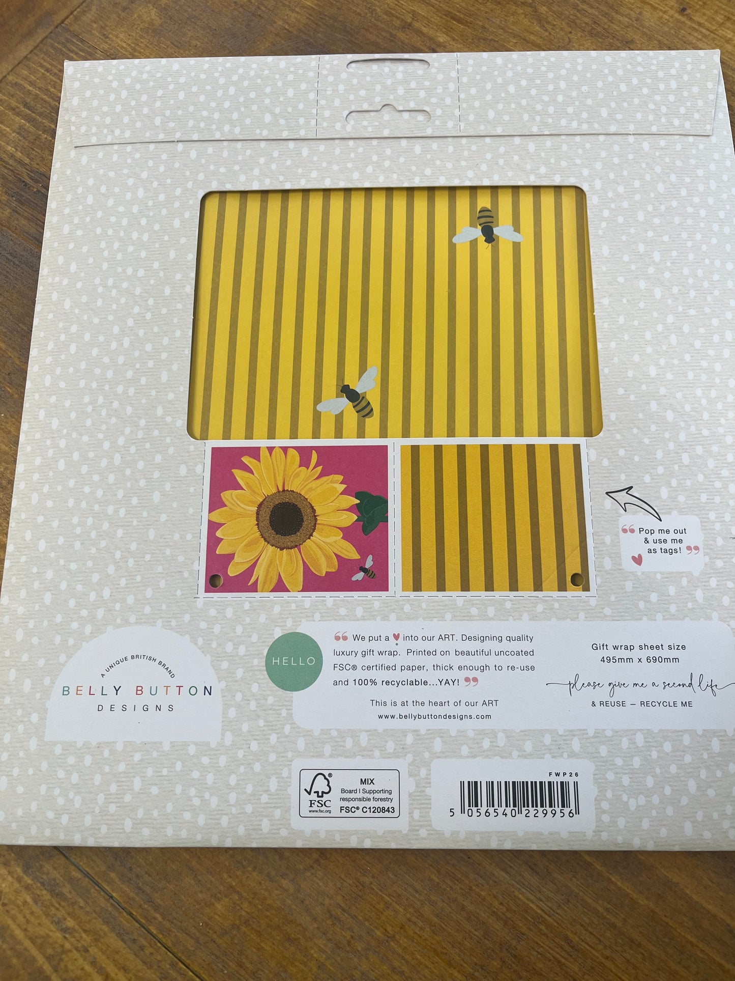 Sunflower Eco Flat Wrap Pack