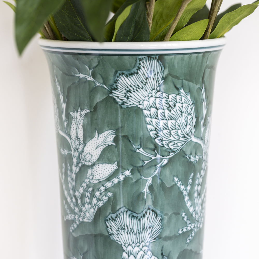 Thistle Vase, Sage