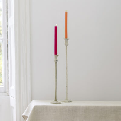 Metal Candle Holder White