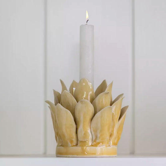 Candle Holder Petals - Yellow Medium