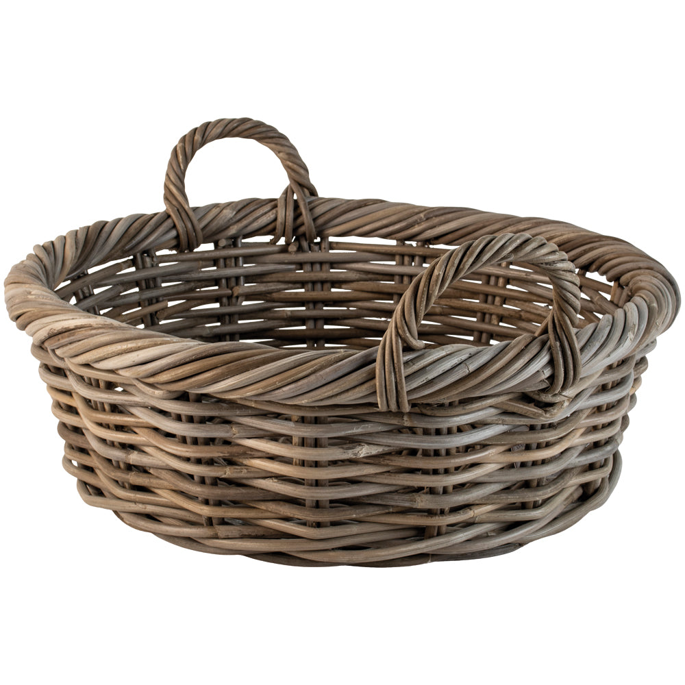 Kubu Round Basket with Twisted Rim