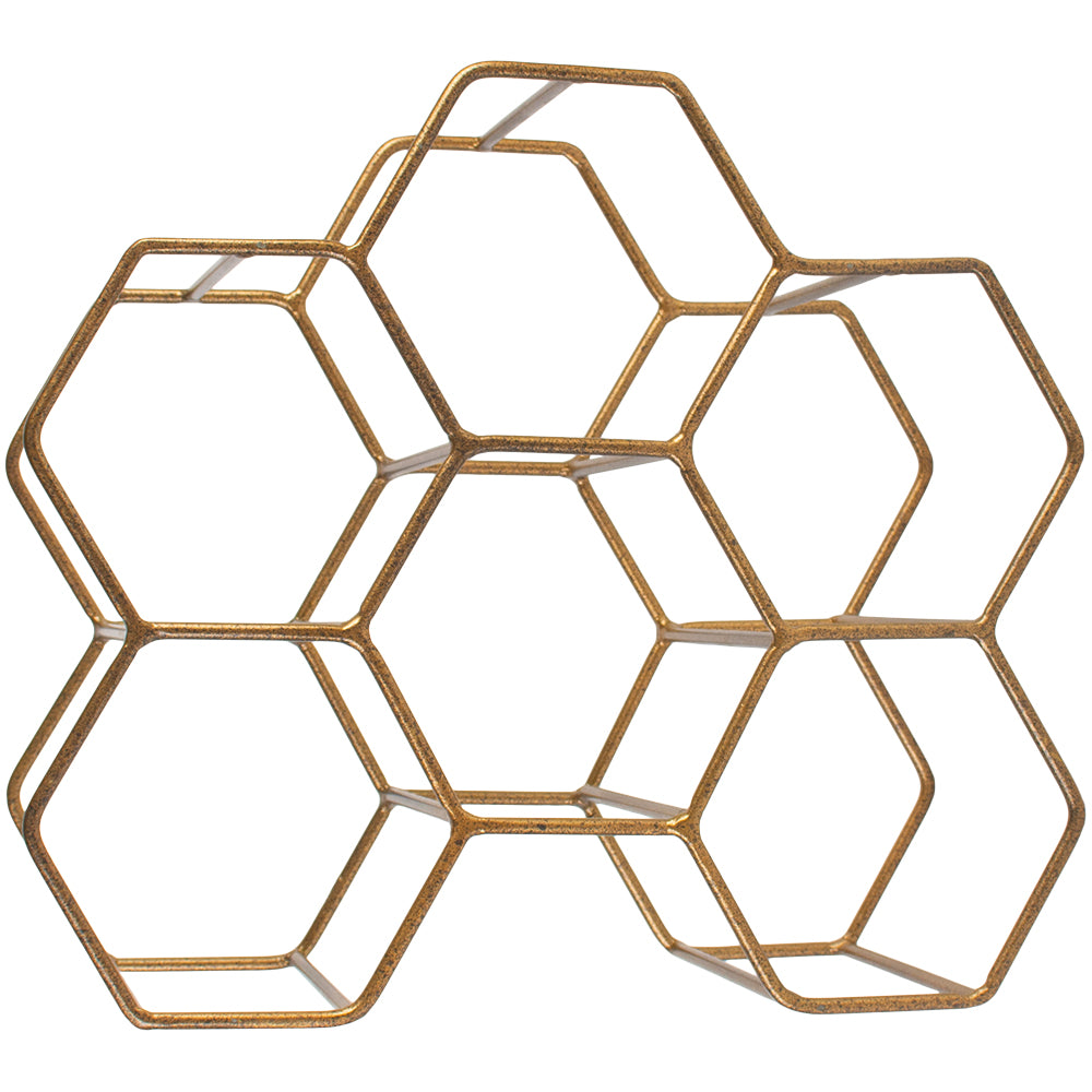 Wine Rack Antique Gold