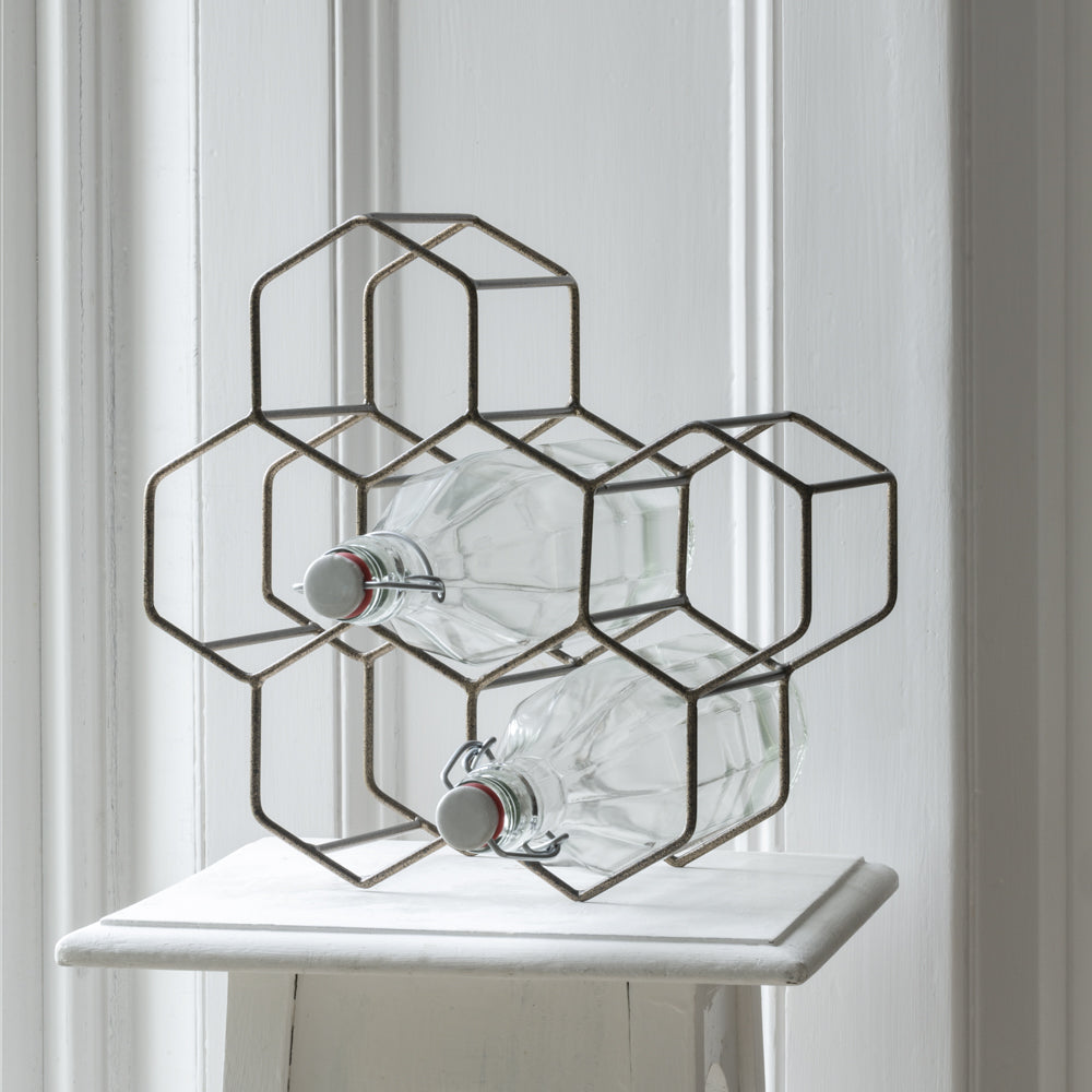 Wine Rack Antique Gold