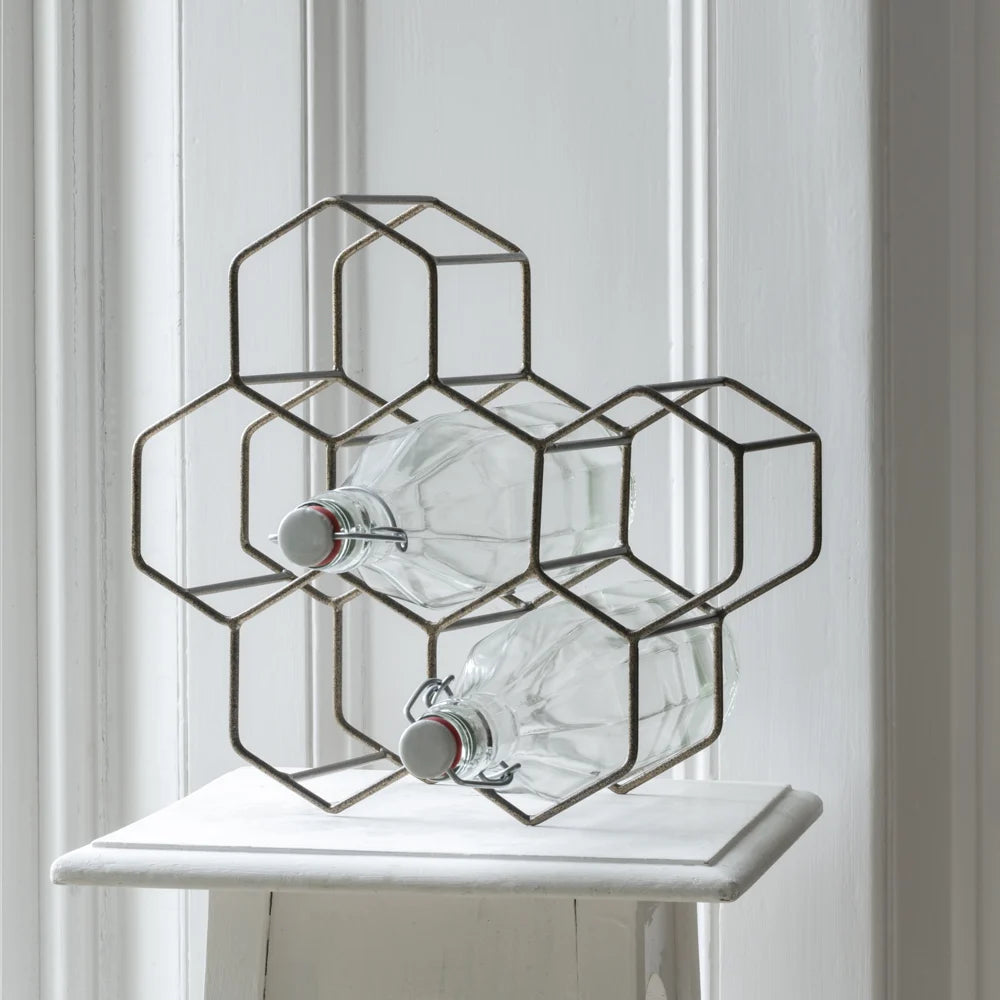 Wine Rack Antique Gold