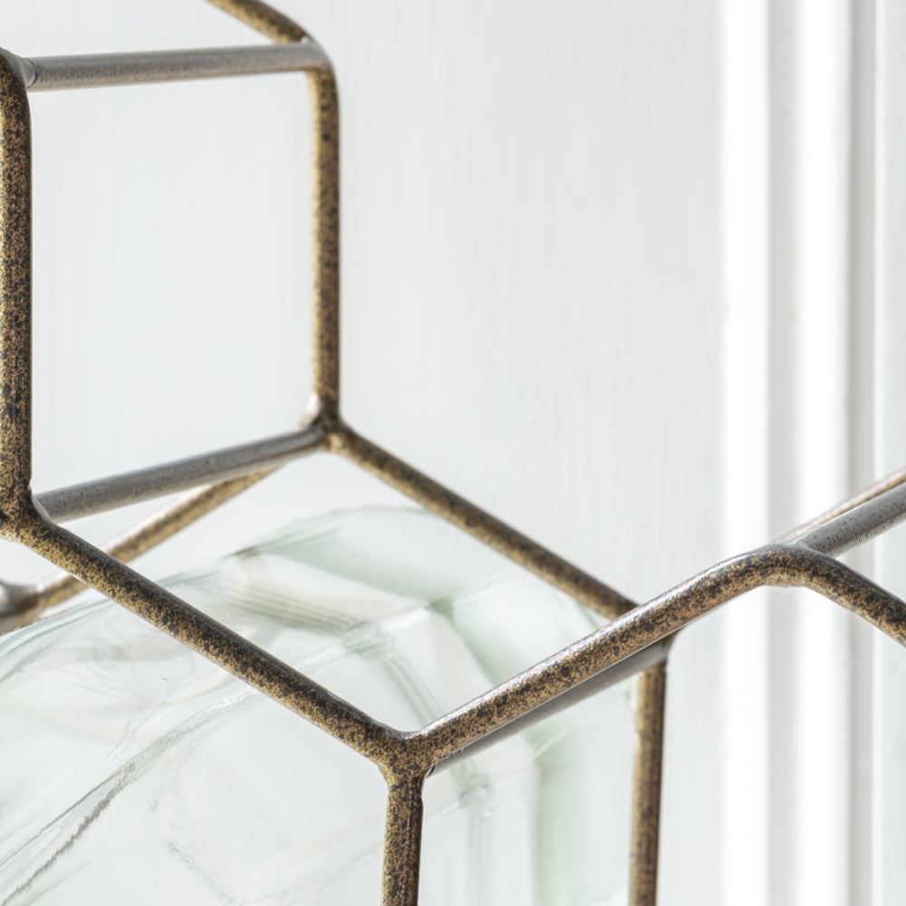 Wine Rack Antique Gold