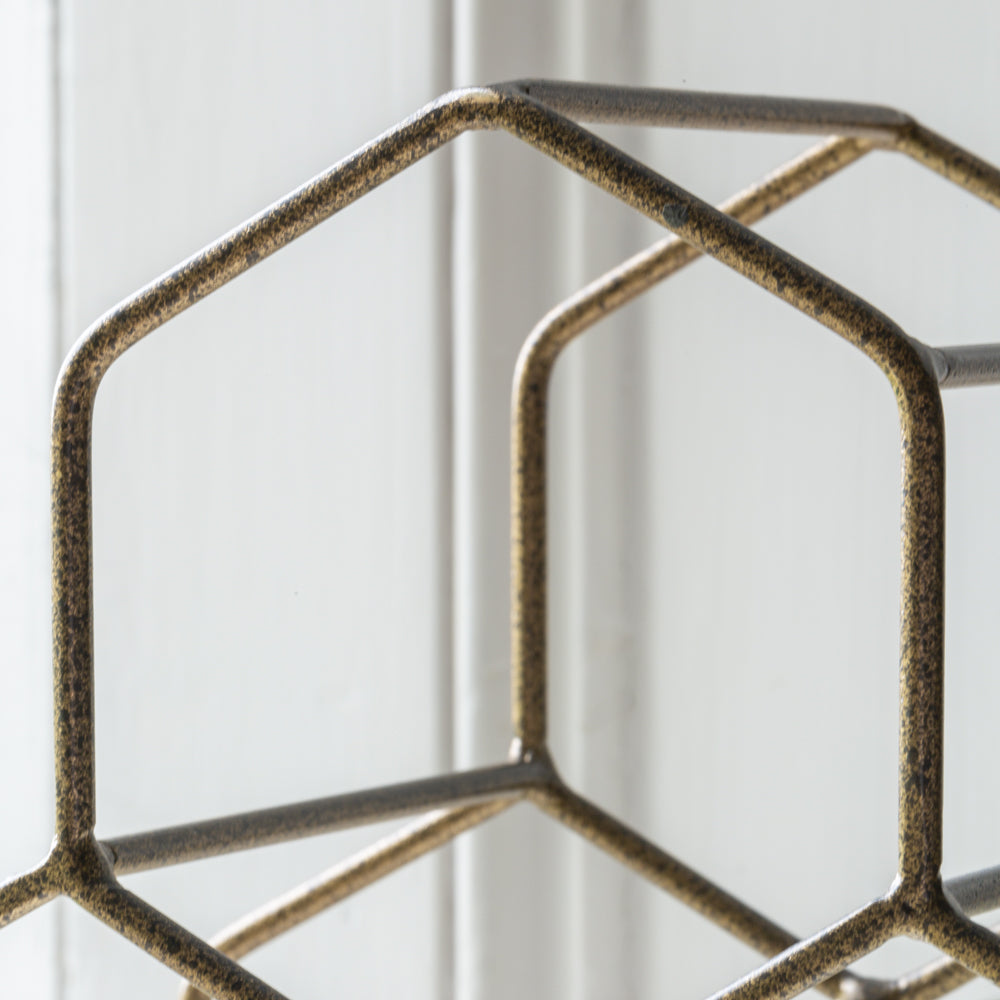 Wine Rack Antique Gold