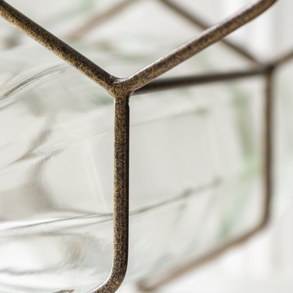 Wine Rack Antique Gold